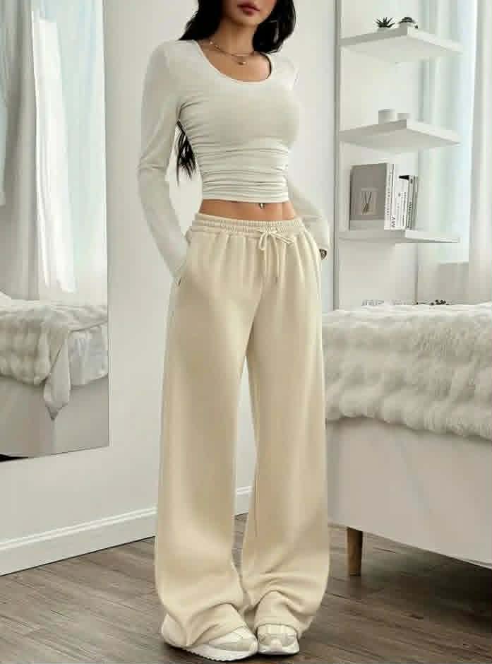 GY Garments & You Oversized Wide Leg Sweatpants Offwhite/Oat