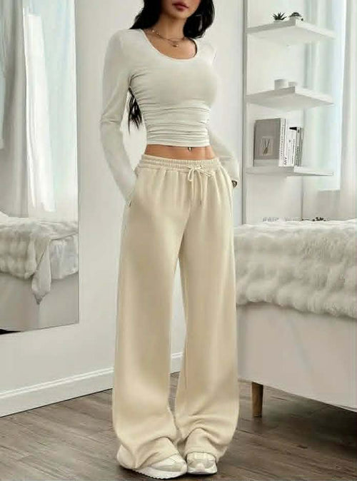 GY Garments & You Oversized Wide Leg Sweatpants Offwhite/Oat