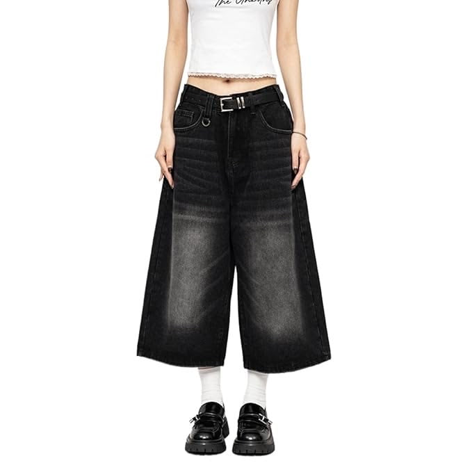 GY Garments & You Urban Retro Baggy Jorts - Black